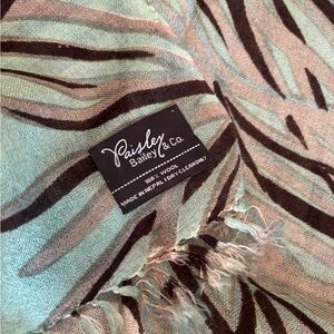 Paisley Bailey & Co. Wool Scarf Made in Italy 100% Wool